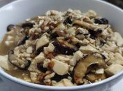 A picture of tofu and mushroom