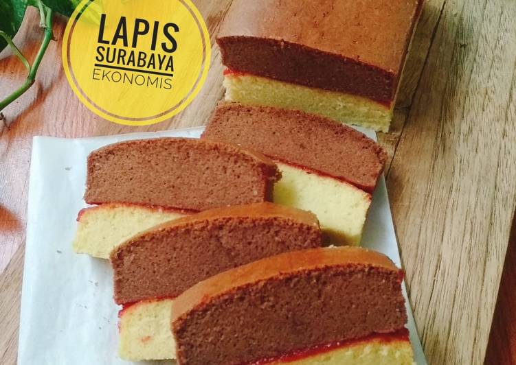 Cara Gampang Membuat Lapis Surabaya Ekonomis (2 Lapis), Bikin Ngiler