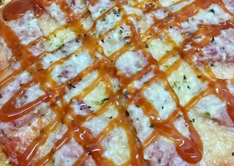 Pizza rápida y fácil sin dejar reposar la masa - con levadura química 🍕