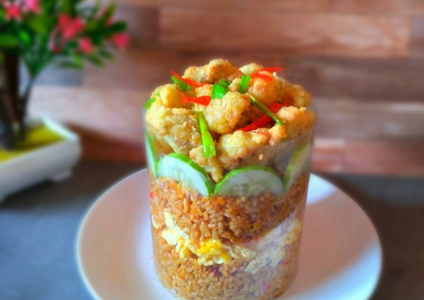 #Cauliflower Fried Rice Tart