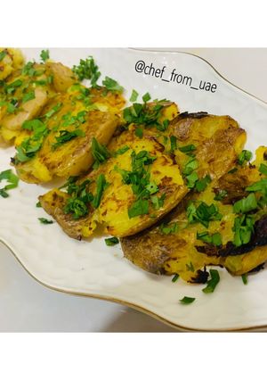 A picture of Italian Smashed Potato.