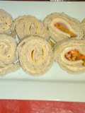 Caracoles de pan de molde