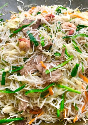 Hình của món Bún gạo xào.