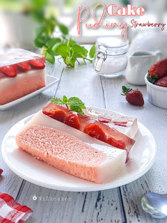 Foto resep Cake puding strawberry