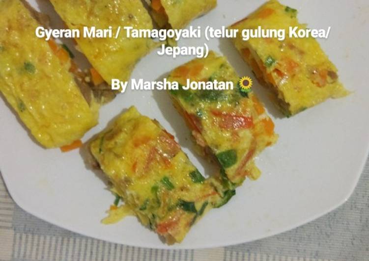 Tamagoyaki/Gyeran Mari (Telur Gulung Jepang/Korea)