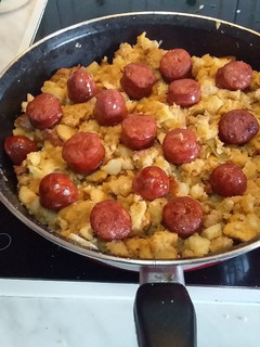 Una foto de Migas con salinas y chorizo