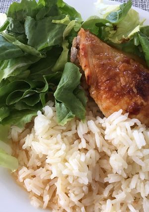 Ketchupos mézes csirkecomb jázminrizzsel 🍗 recept fotója