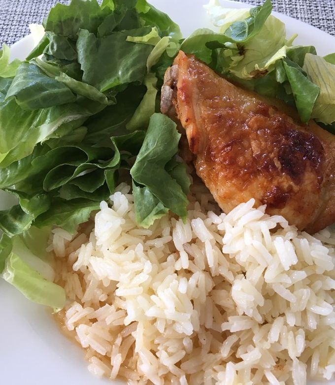 Ketchupos mézes csirkecomb jázminrizzsel 🍗 recept fotója