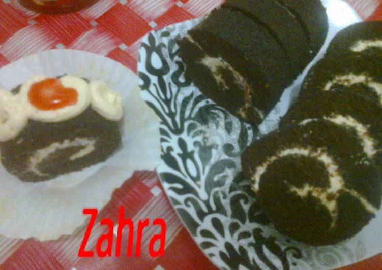 Roll cake coklat & belang irit telur