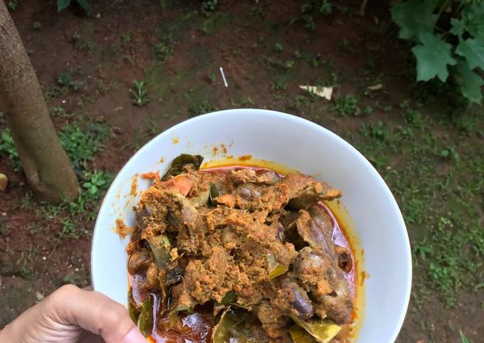 Cara Gampang Menyiapkan Ati ampela ayam bumbu rujak, Lezat