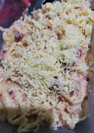 Foto resep Fettuccine Carbonara #bikinramadhanberkesan