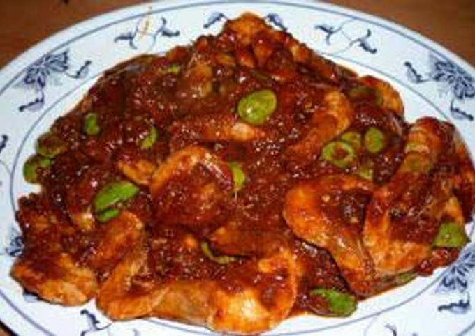 Udang pete balado simple