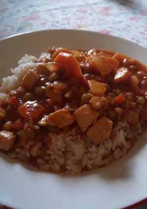 Una foto de Pollo a la portuguésa