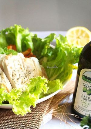Foto resep Super Juicy Grilled Chicken Salad with Evoo Olivoila dressing