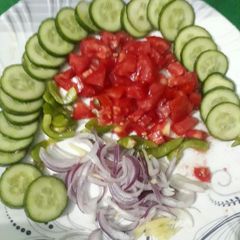 Fresh tomato salad A picture of Fresh tomato salad.