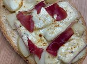 A picture of cheese bread slices