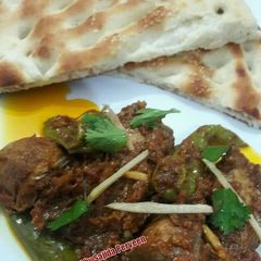 A picture of <<< 🍲🐔🍲chicken karahai🍲🐔🍲>>> .