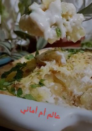صورة لوصفة قراتان بطاطا بالصلصة البيضاء