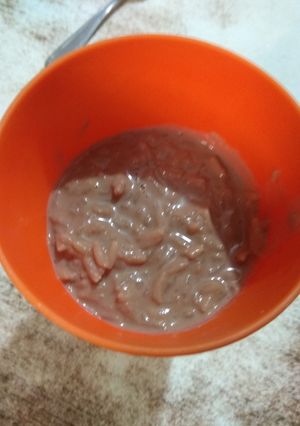 Una foto de Arroz con leche chocolatada