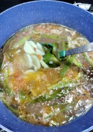 Una foto de Caldo de Queso con Papas