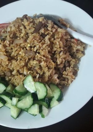 Foto resep Nasi goreng daging kambing