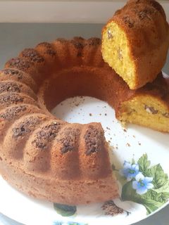 عکسی از دستور کیک گلاب و زعفران و گردو 😋