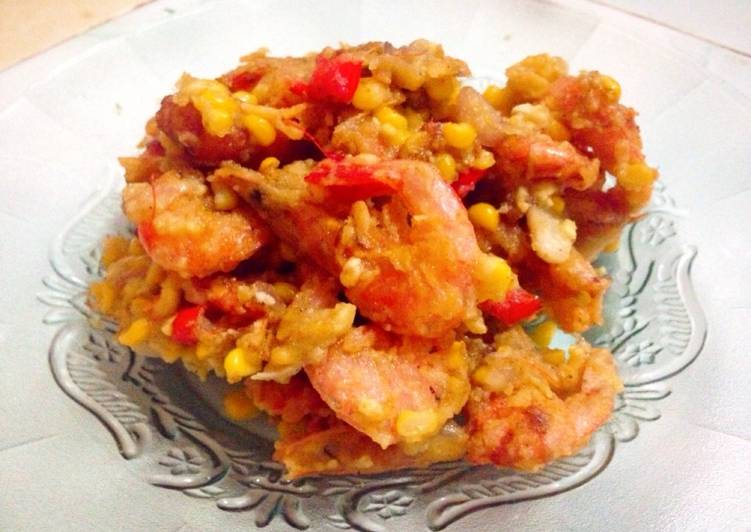 Udang saus telur asin
