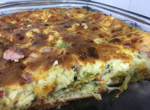 Una foto de Tarta con verduras de masa licuada!