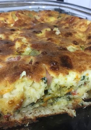 Una foto de Tarta con verduras de masa licuada!