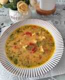Сливочный легкий суп с куриной грудкой