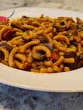 Fideuá with Chorizo and Mushrooms