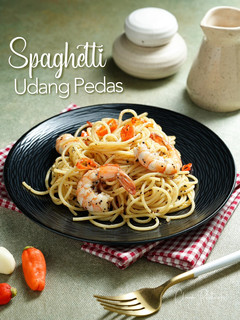 Foto resep Spaghetti Udang Pedas