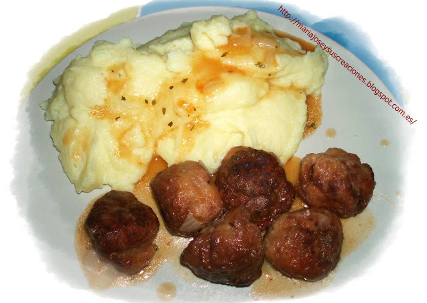 Albóndigas en salsa de limón y ketchup