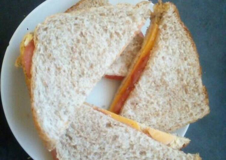 Cheese and tomato sandwich