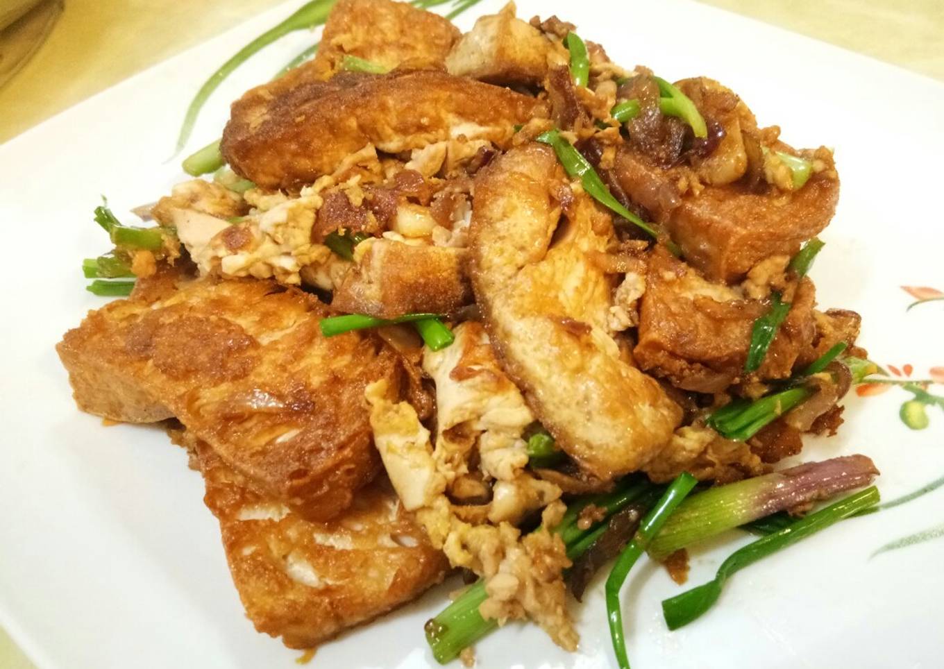 Tofu with Spring Onion