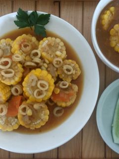 Foto resep Jagung Cumi baby pedas manis