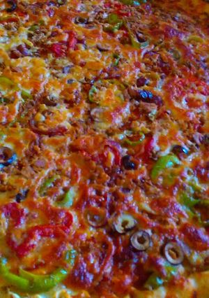 صورة لوصفة بيتزا بالتونه pizza