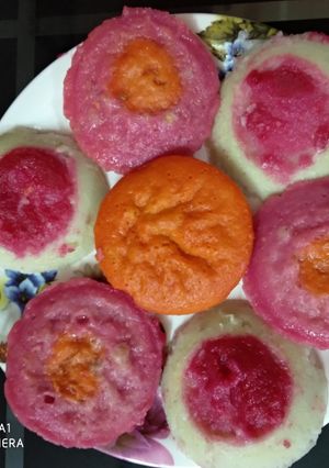 A picture of Sweet and Healthy Colorful Idli.
