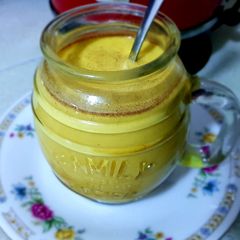 A picture of Turmeric golden milk.