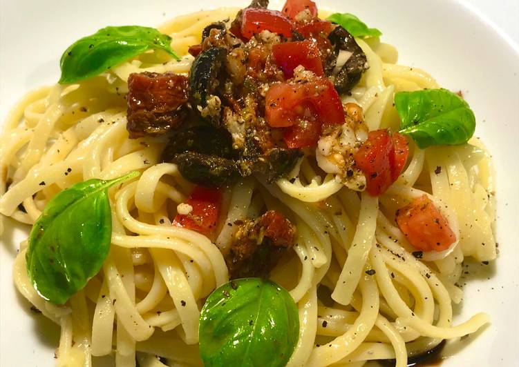 Easiest Way to Make Ultimate Linguine with Rustic Summer Dressing (V)
