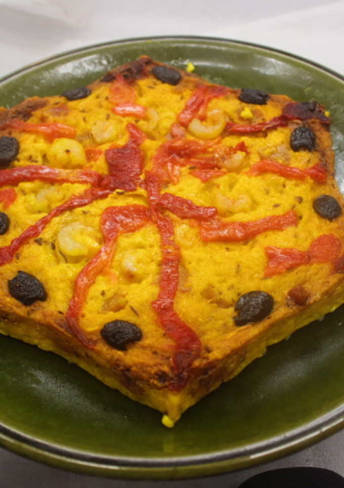 Una foto de Tarta de pan duro y jamón cocido