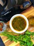 Salsa chimichurri casera con Mambo para parrilladas de carnes, pescados y verduras
