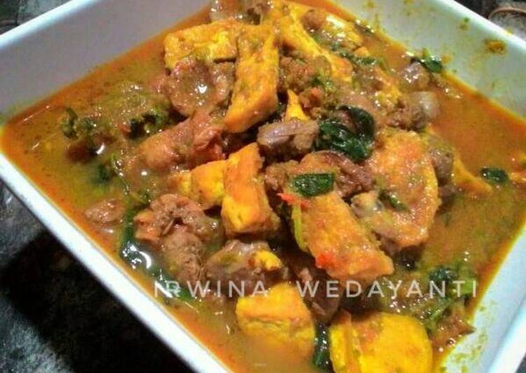 Langkah Mudah untuk meracik Tahu Ati Ampela kuah daun kemangi Anti Gagal