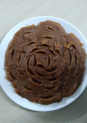 عکسی از دستور حلوا زعفرانی خوشمزه