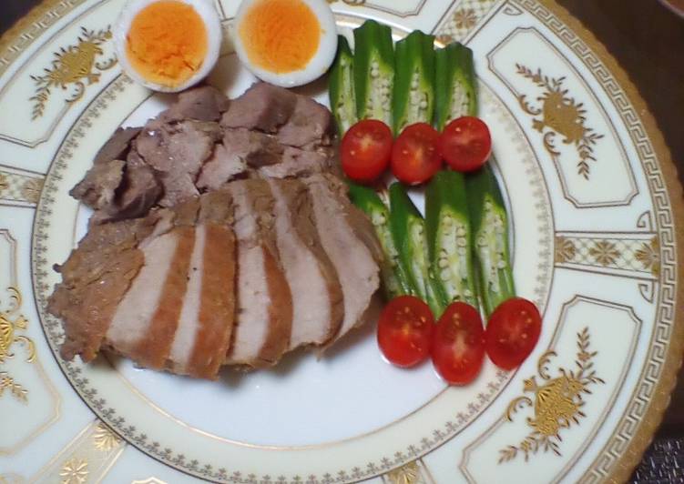 Recipe of Ultimate Tea and Vegetable flavored pork (pressur cooker)