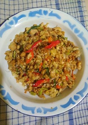 Foto resep Orak arik pete mix 3t(tempe telur toge)