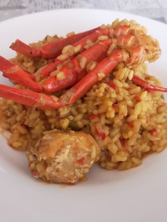 Una foto de Arroz meloso de cangrejo de mar
