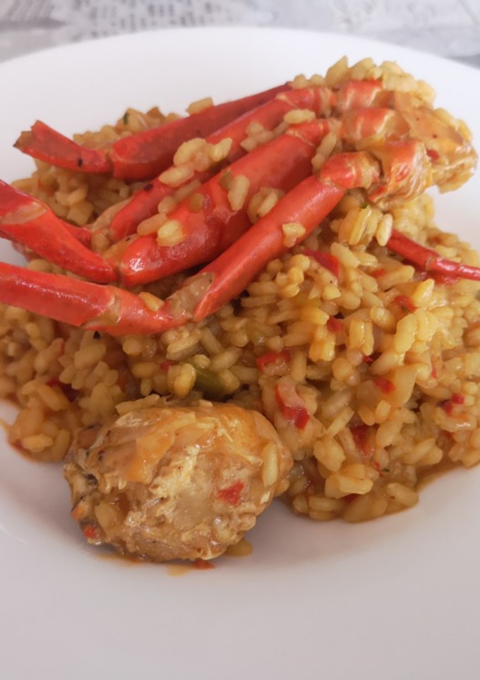 Una foto de Arroz meloso de cangrejo de mar