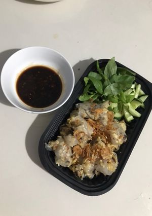 Hình của món Bánh cuốn nấm chay.