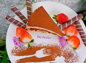 Hình của món Bánh tiramisu cacao không dùng lò nướng.